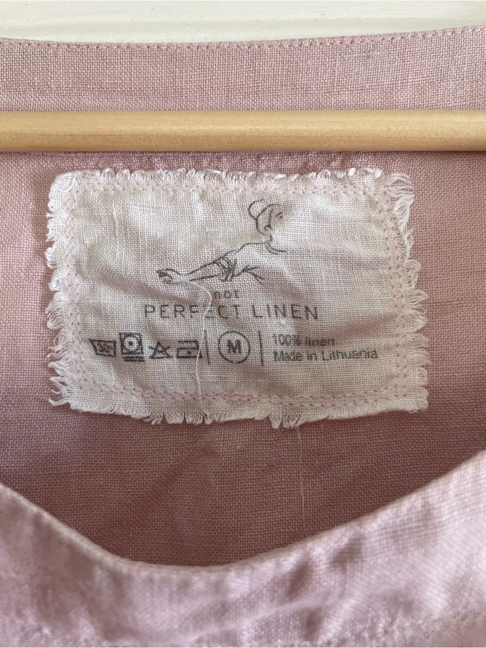 notPERFECTLINEN Soft Pink January Top size Medium - Picture 3 of 4